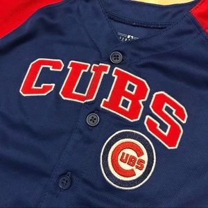 ♦️ Kids Chicago Cubs Button Down Jersey Shirt